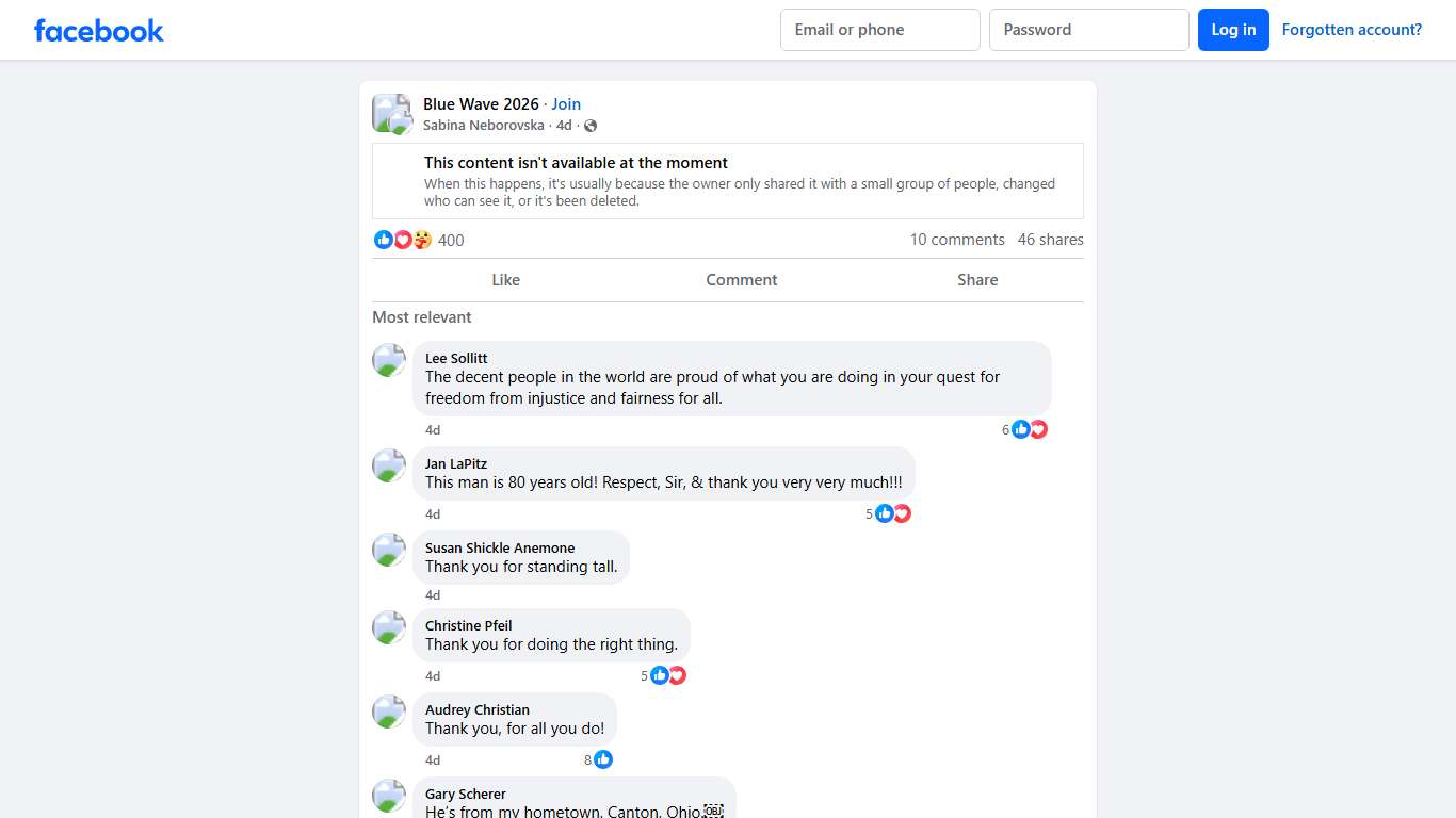 Blue Wave 2026 Facebook